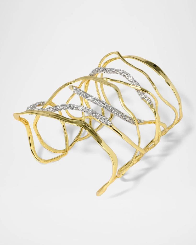 Alexis Bittar Solanales Crystal Intertwined Wide Cuff Bracelet 3