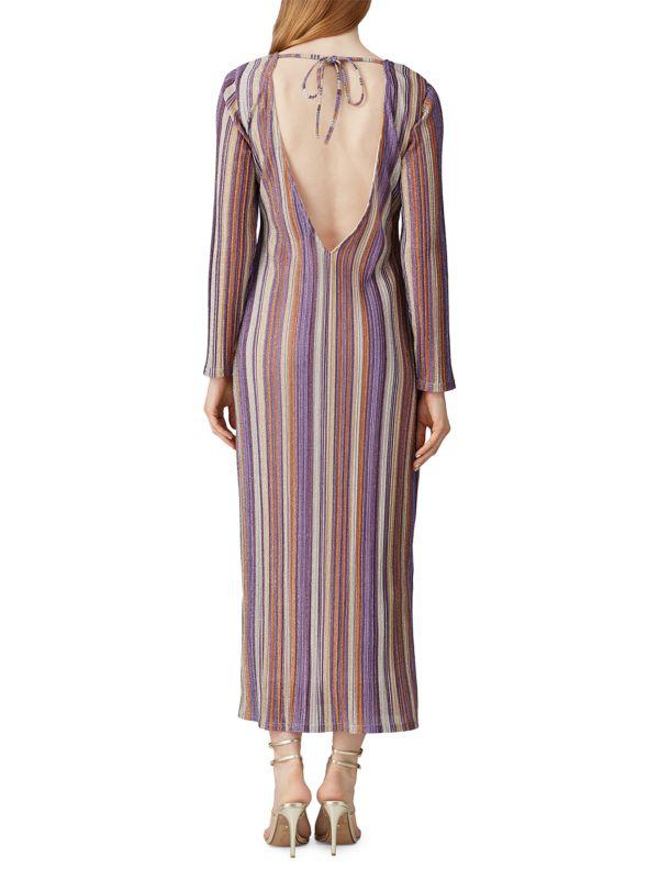 KENDALL & KYLIE Striped Midi Dress