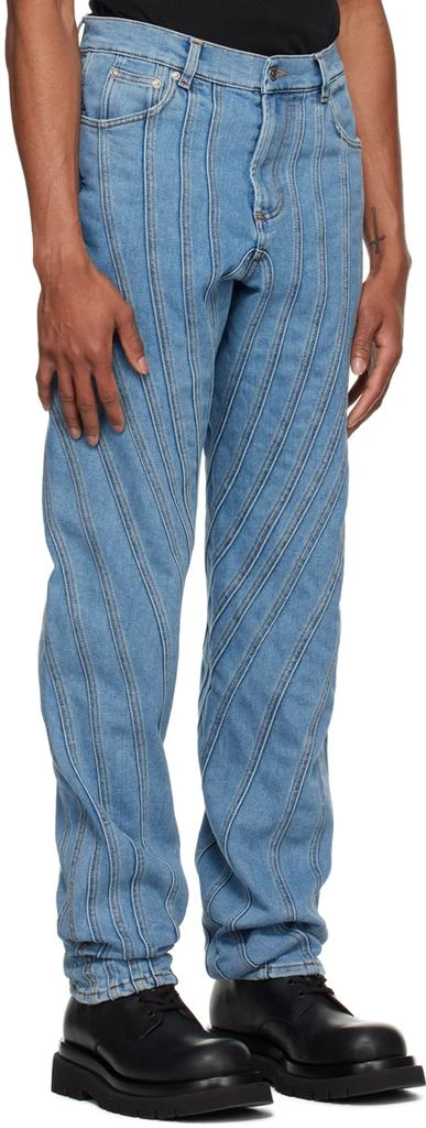 Mugler Blue Spiral Jeans 2