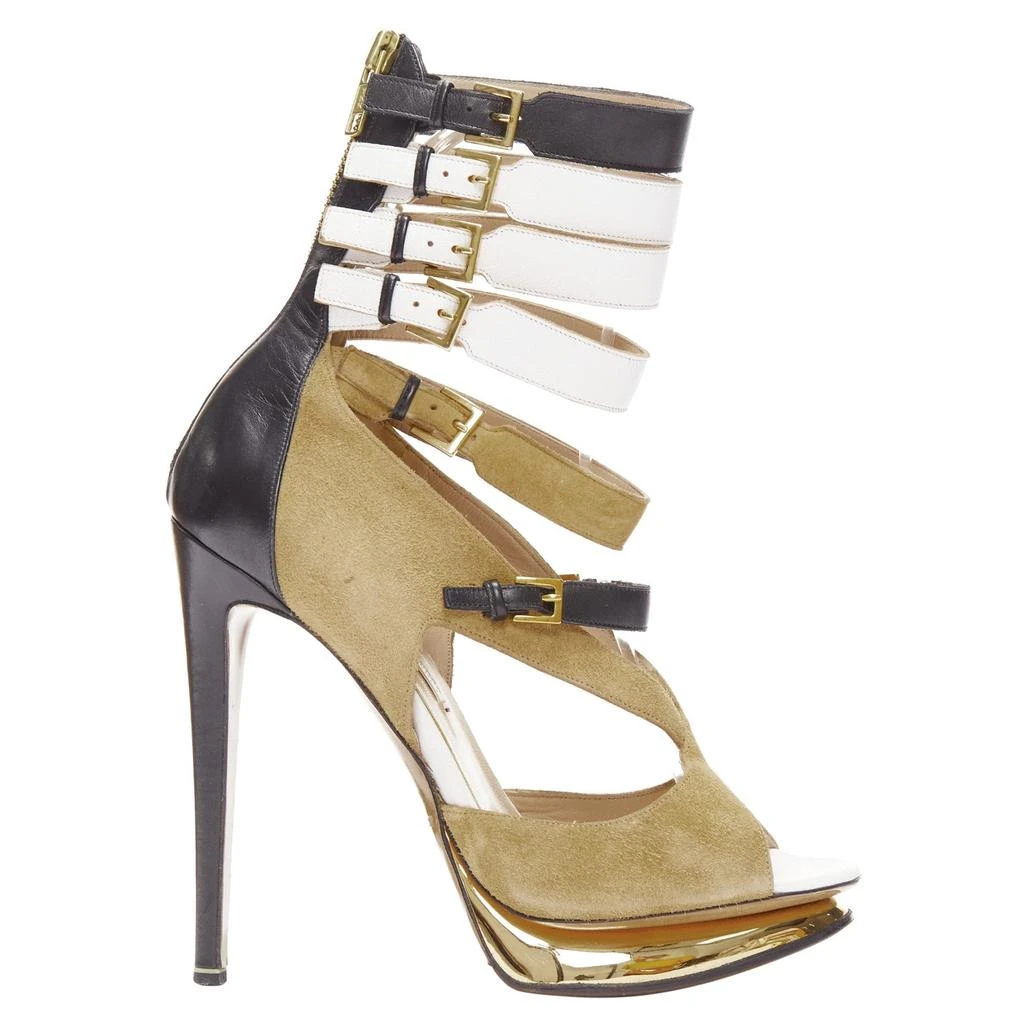 Nicholas Kirkwood Nicolas Kirkwood suede gladiator g platform heel 1