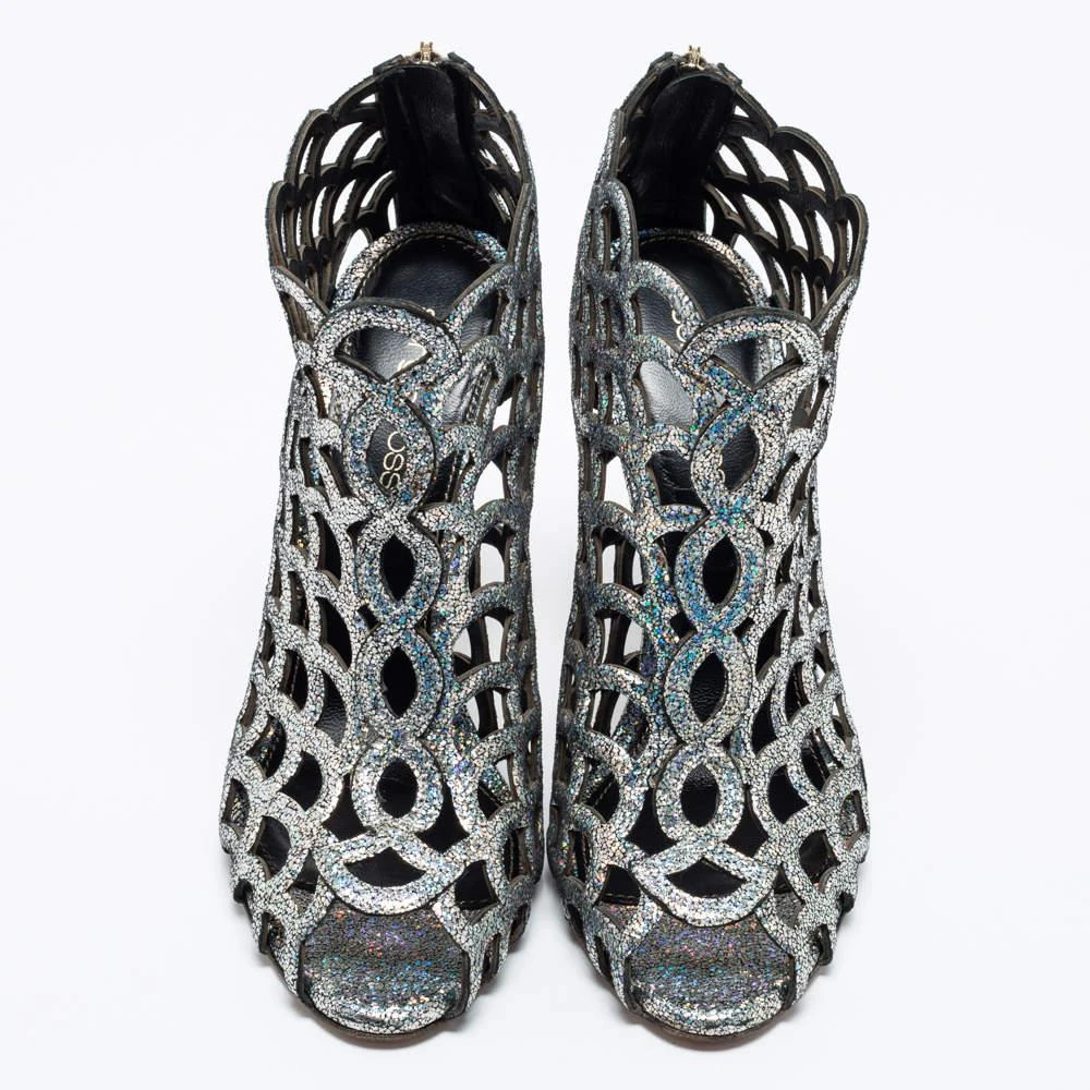 Sergio Rossi Sergio Rossi Multicolor Leather Cut Out Booties Size 36 3