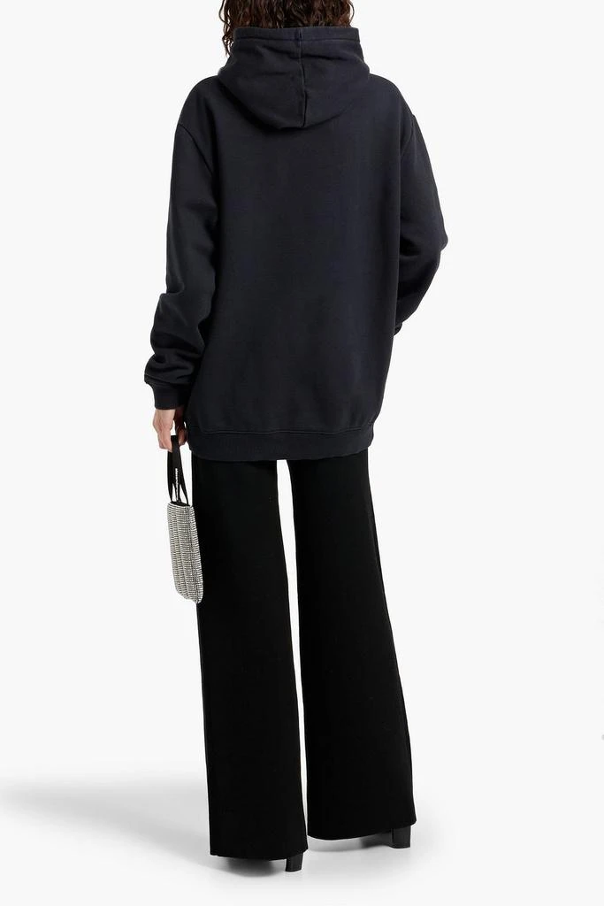 CONNER IVES Printed crystal-embellished cotton-fleece hoodie 3