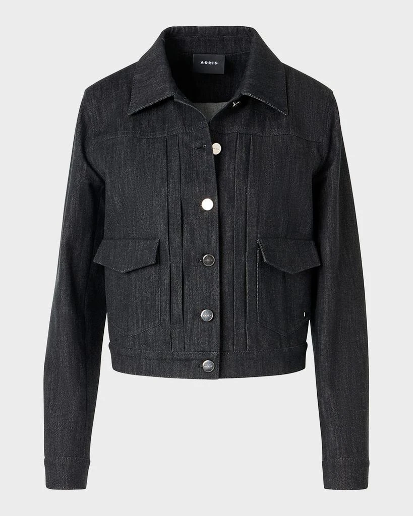 Akris Hilbert Short Stretch Denim Jacket