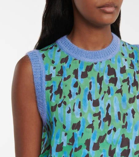 Salvatore Ferragamo Leopard-print mohair-blend sweater vest 5