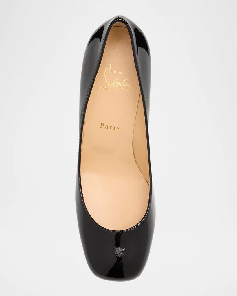 Christian Louboutin Cadrilla Patent Block-Heel Red Sole Pump 6