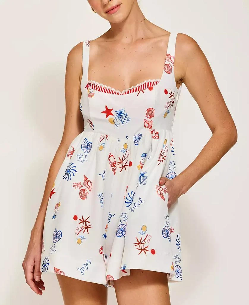 Line & Dot Women's Reeta Sweetheart-Neck Romper 4