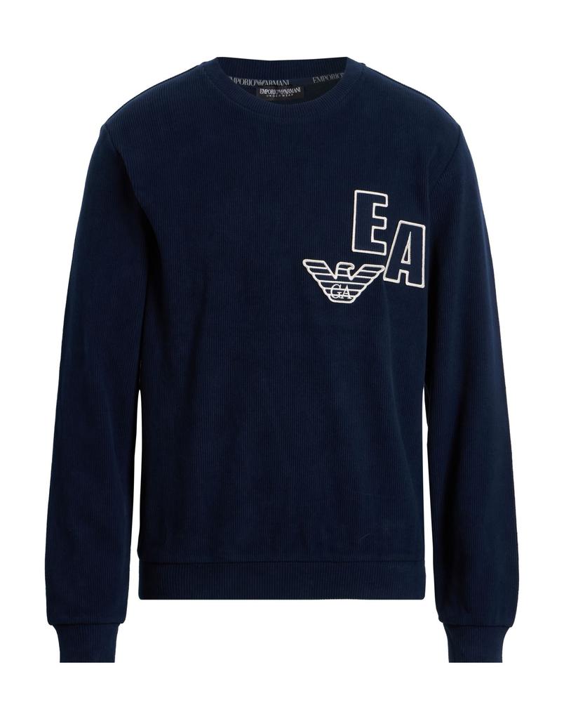 【EMPORIO ARMANI】 Men's Bulldog Embroidered Hoodie: ★ Navy EMPORIO ARMANI】 Men's Bulldog Embroidered Hoodie: ☆ Navy