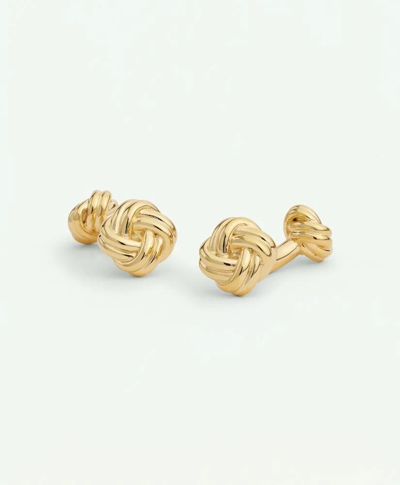 Brooks Brothers Sterling Silver Gold-Plated Knot Cufflinks 1