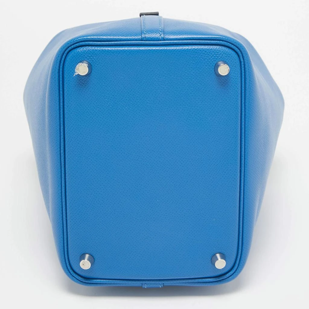Hermes Hermes Bleu Zellige/Bleu Encre/Rouge Epsom Leather Picotin Lock Tressage 18 Bag 6