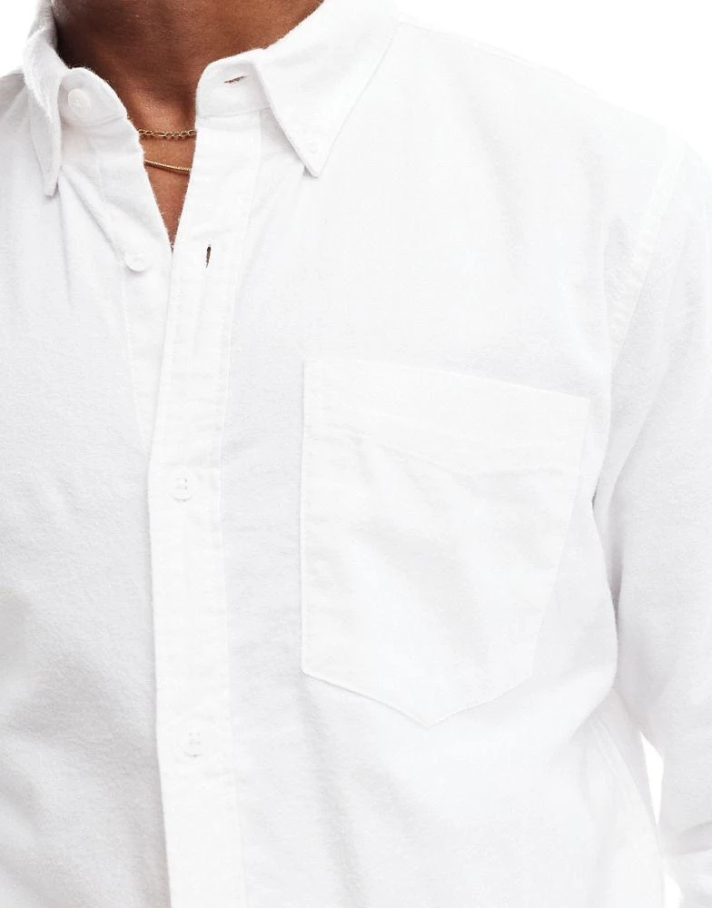 HOLLISTER Hollister long sleeve oxford shirt in white 2