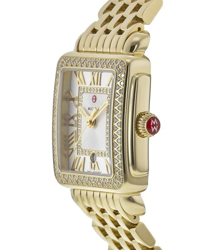Michele Michele Deco Madison Diamond Silver Dial Diamond Gold Plated Women's Watch MWW06G000003 2