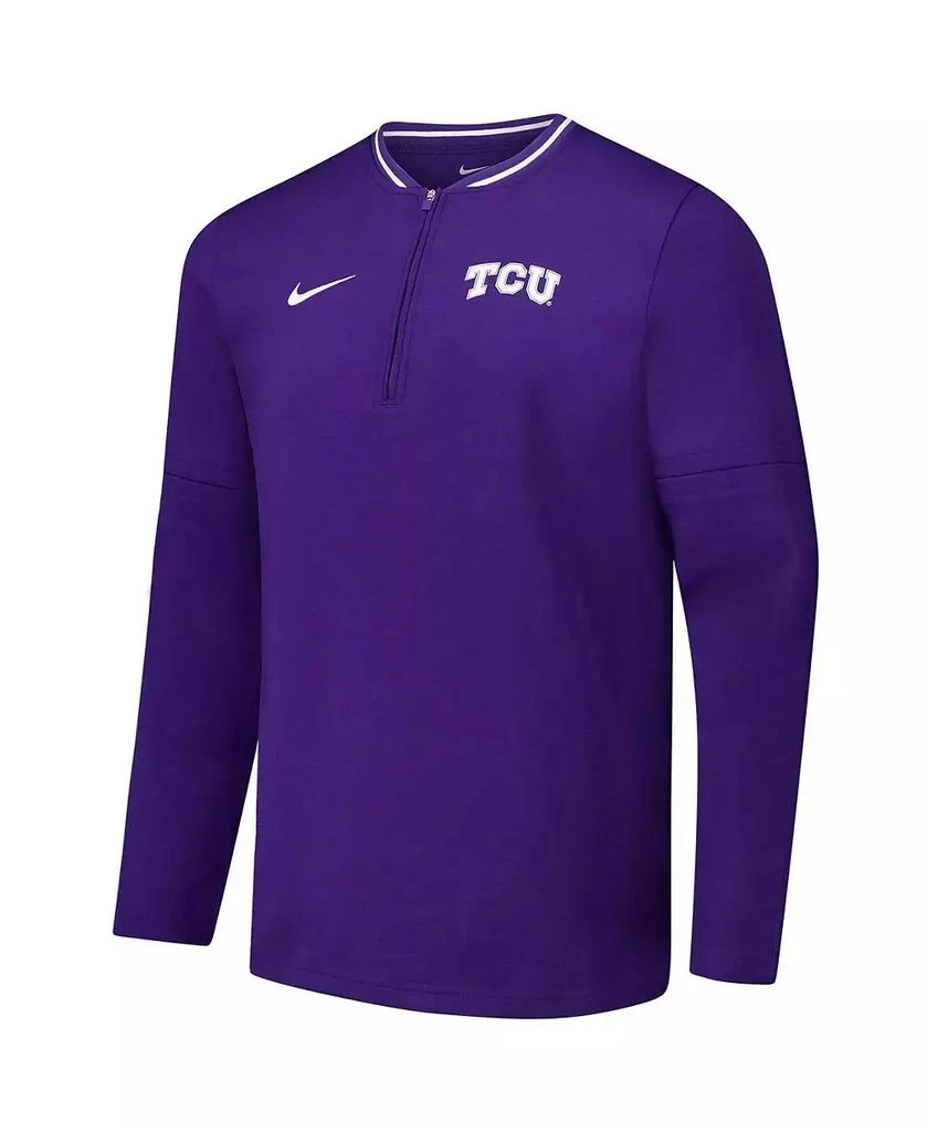 NIKE Men's Purple TCU Horned Frogs Coaches Quarter-Zip Jacket 2