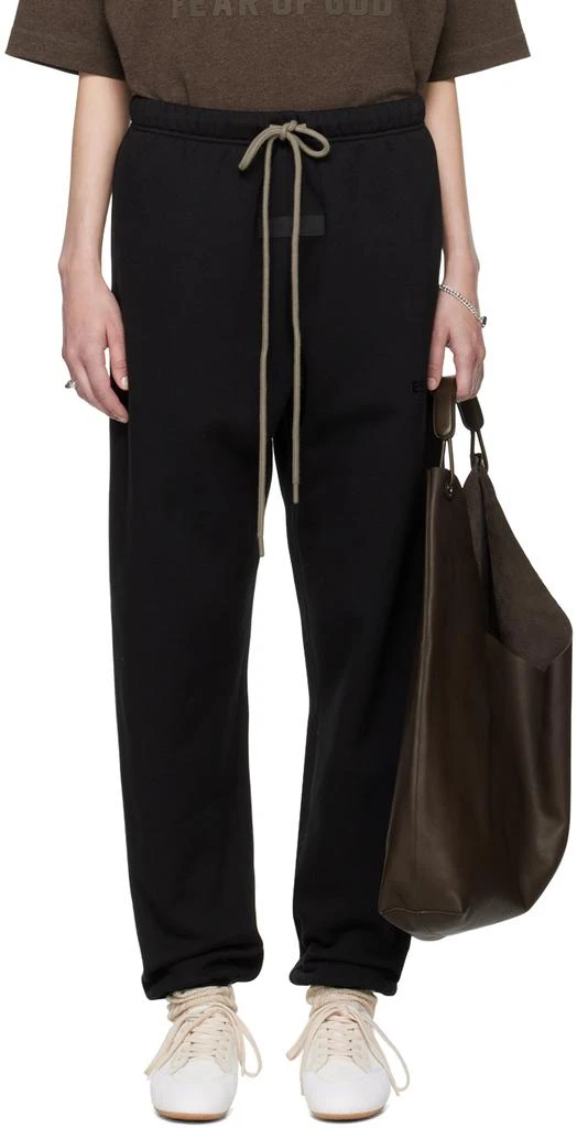 Essentials Black Drawstring Sweatpants 1