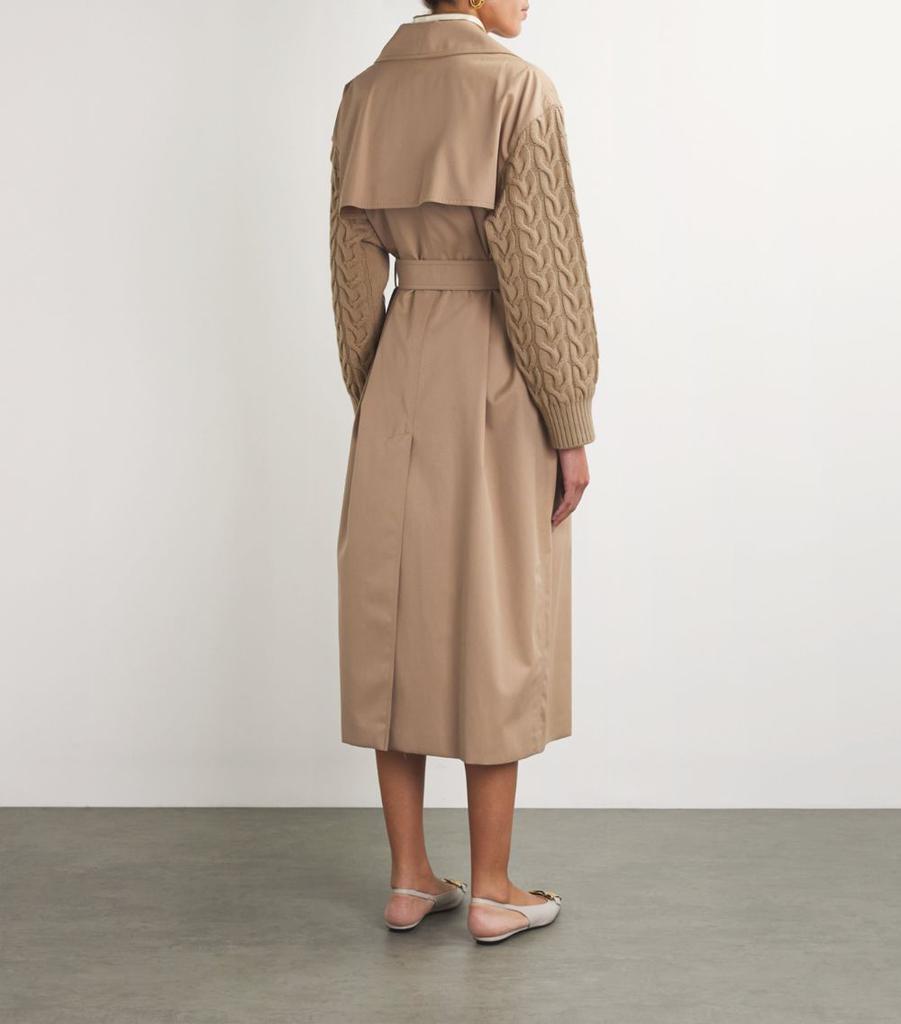 コート MAX MARA 'Cicladi' trench coat Beige Max Mara Wool-Cotton Cicladi Trench Coat - Coats - BeyondStyle
