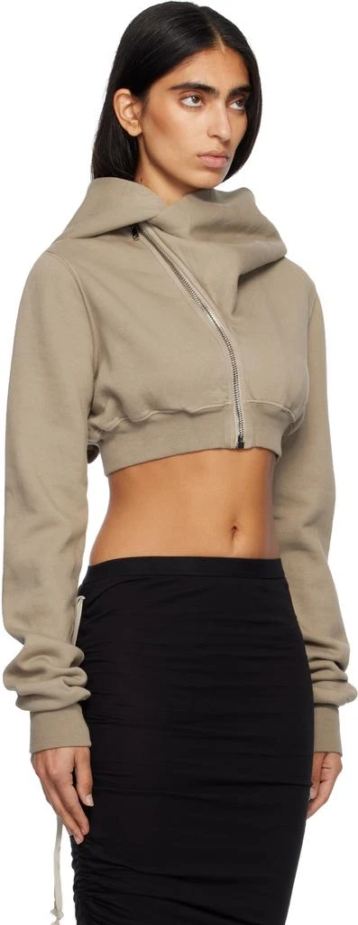 Rick Owens Taupe Concordians Micro Mountain Hoodie 2