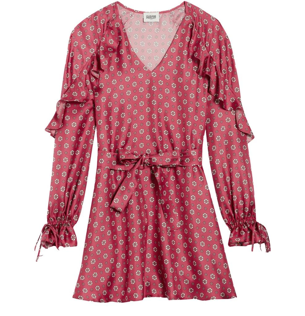 CLAUDIE PIERLOT Printed satin mini dress 1