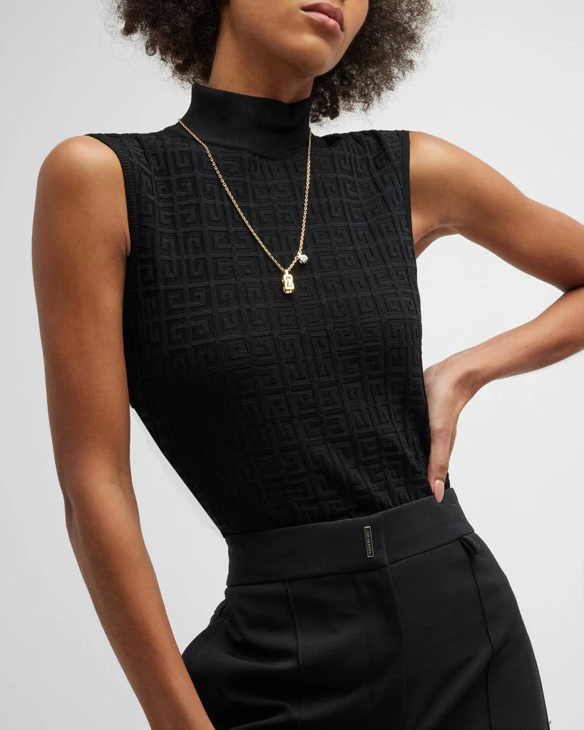 Givenchy G Cube Mixed Metal Pendant Necklace 5