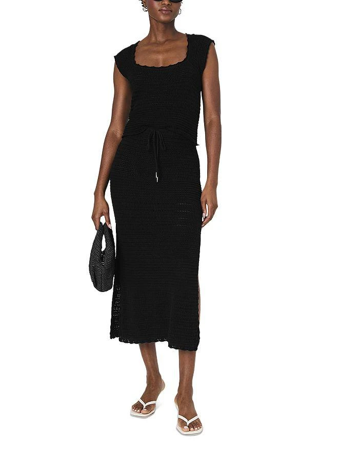 French Connection Nellis Side Slit Crocheted Skirt 7