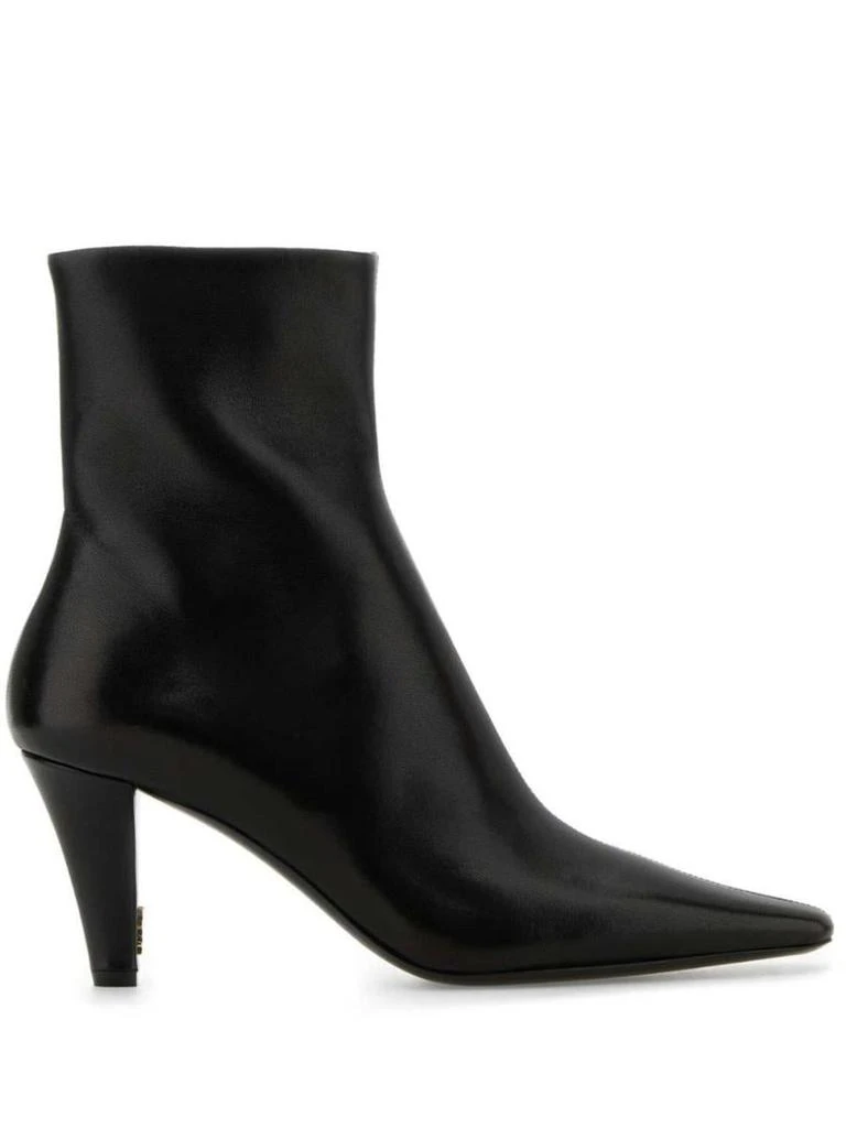 Yves Saint Laurent Saint Laurent Jill 75 Booties In Smooth Leather Shoes 1