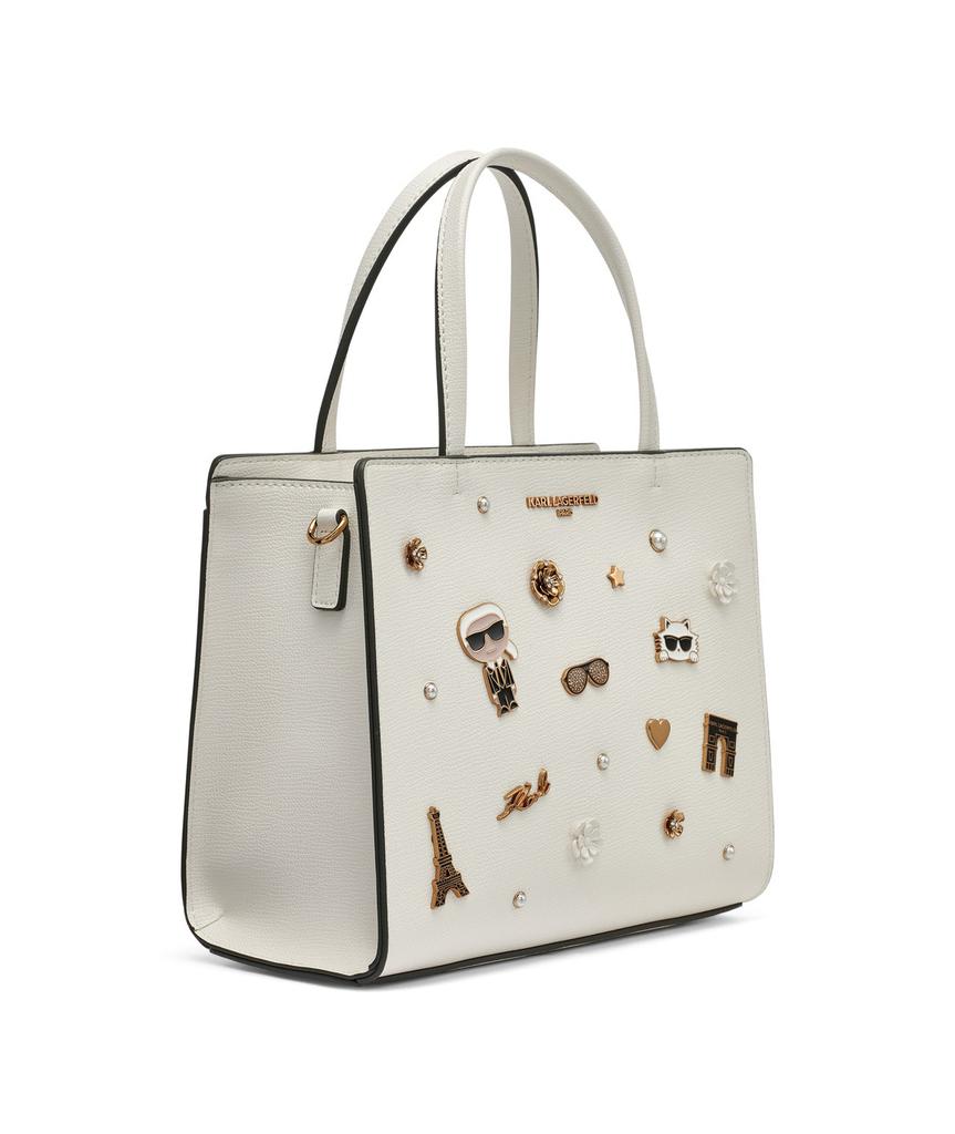 Karl Lagerfeld Paris MAYBELLE SATCHEL WITH PINS