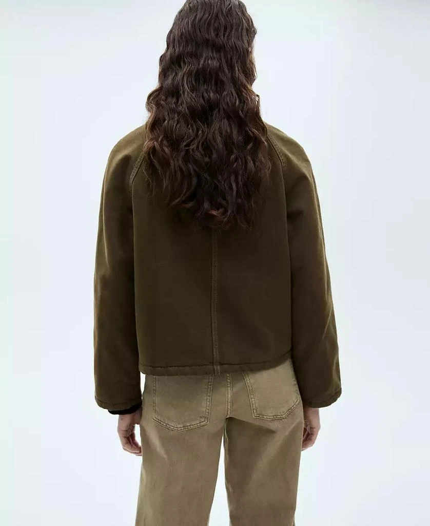 Mango Women's Contrasting Collar Denim Parka 3
