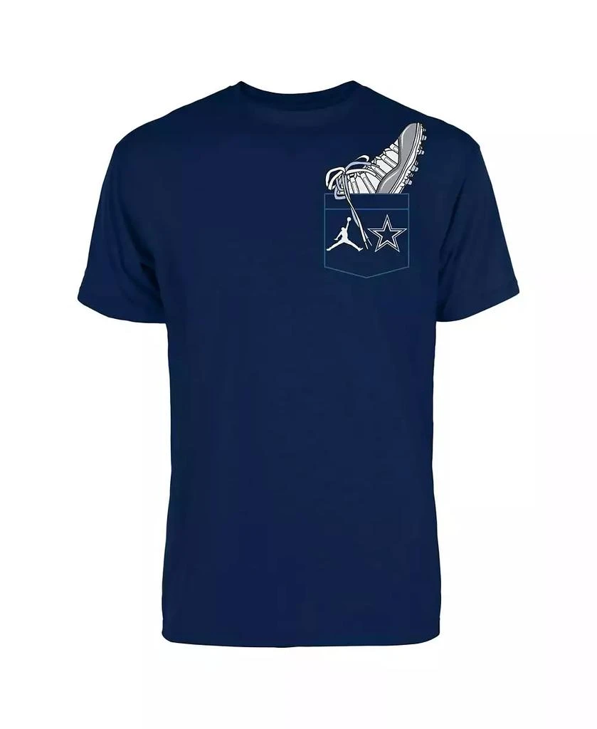 Jordan Men's Dak Prescott Navy Dallas Cowboys Shoe Schedule Graphic T-Shirt 3