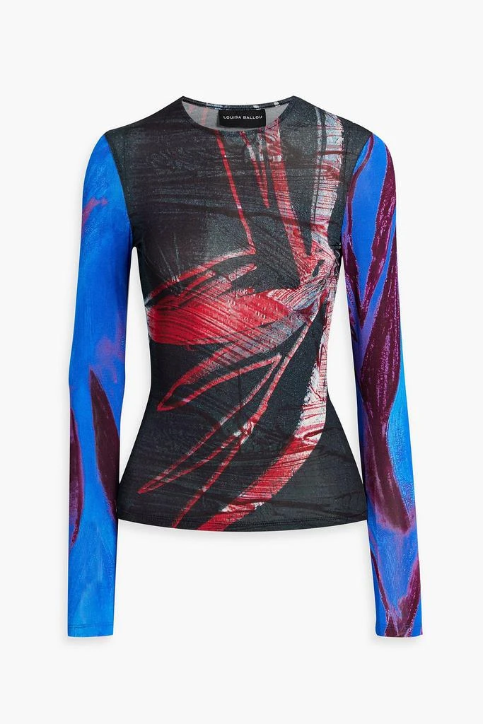 LOUISA BALLOU Printed stretch-jersey top 1