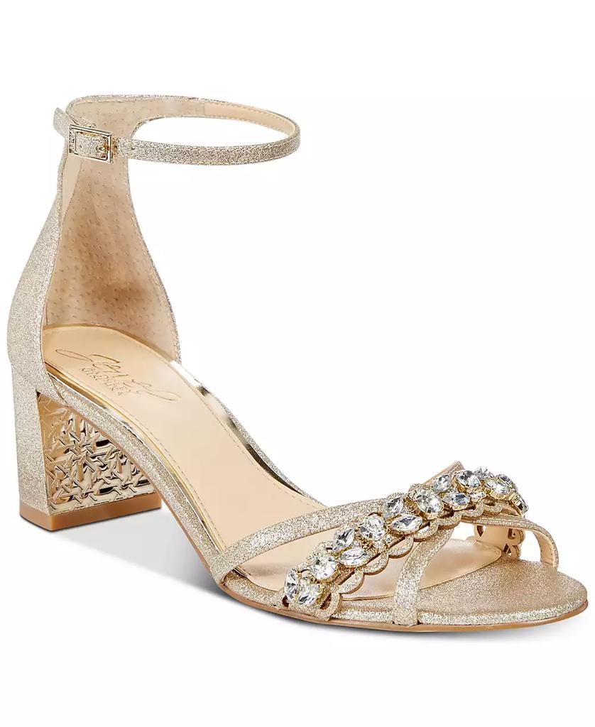 Badgley Mischka Women's Giona Block Heel Evening Sandals