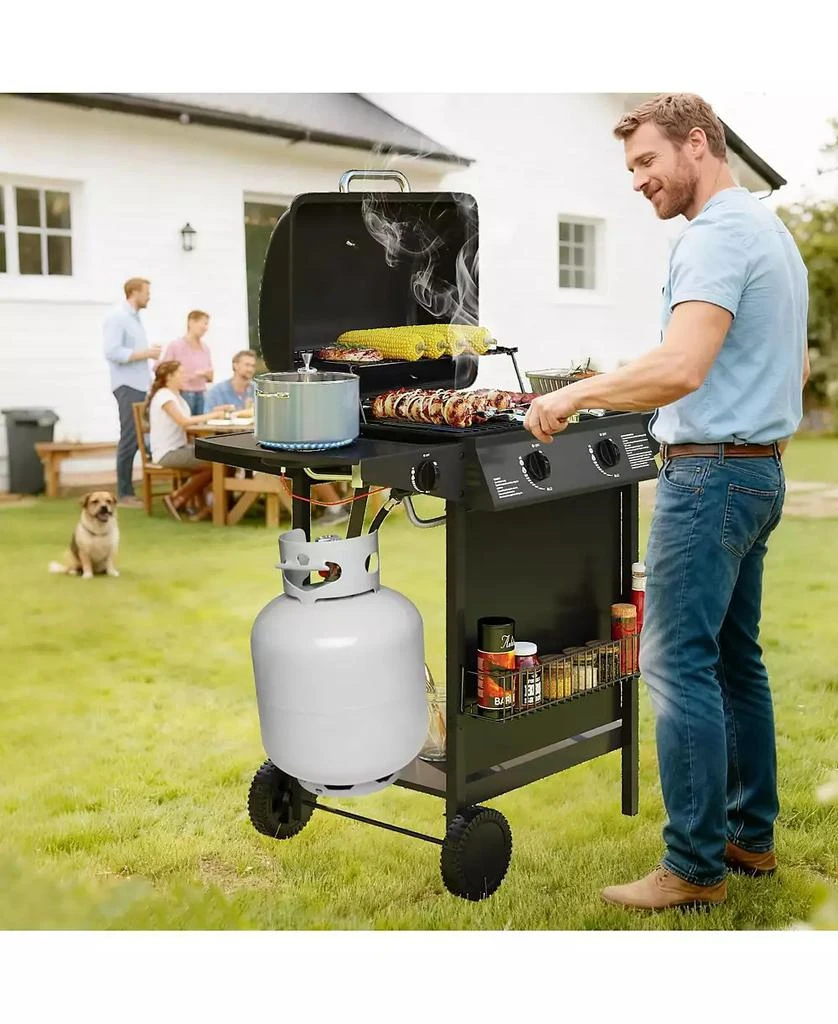 Ecooso 30 000 BTU Outdoor Burner Propane Gas Grill on Wheel 2