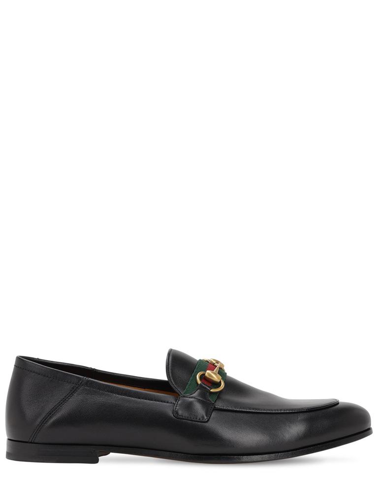 GUCCI 10mm Leather Foldable Loafers W/ Web