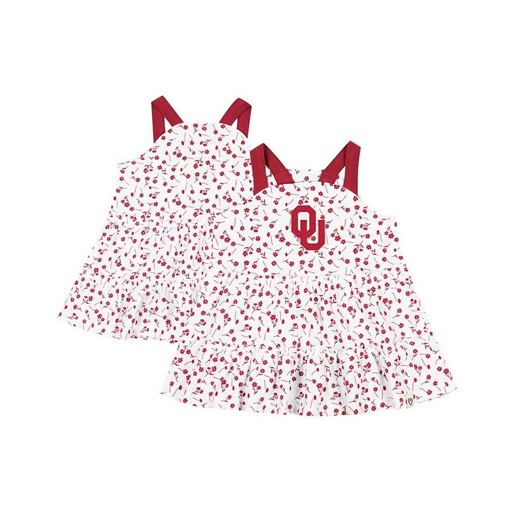 Colosseum Baby Girls White Oklahoma Sooners Robin Floral Dress