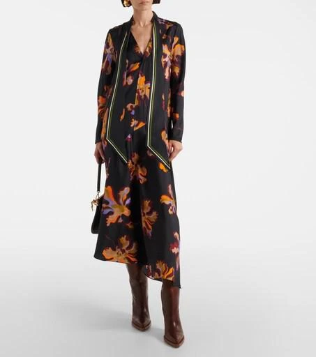 Asymmetric printed silk twill midi dress  On Sale Now with Up to 31% Off |  Discover Exclusive Deals & Savings at BeyondStyle  Authentic Dorothee  Schumacher dresses|women|e|designers|w|midi dresses|n|o|m|clothing|dorothee  schumacher with Limited-Time