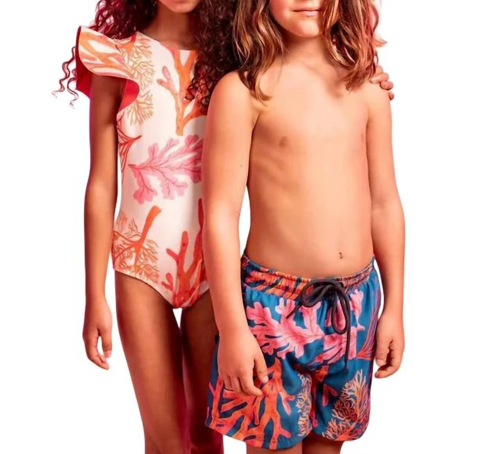 Appaman Appaman - Boys Blue Coral Swim Trunks 3