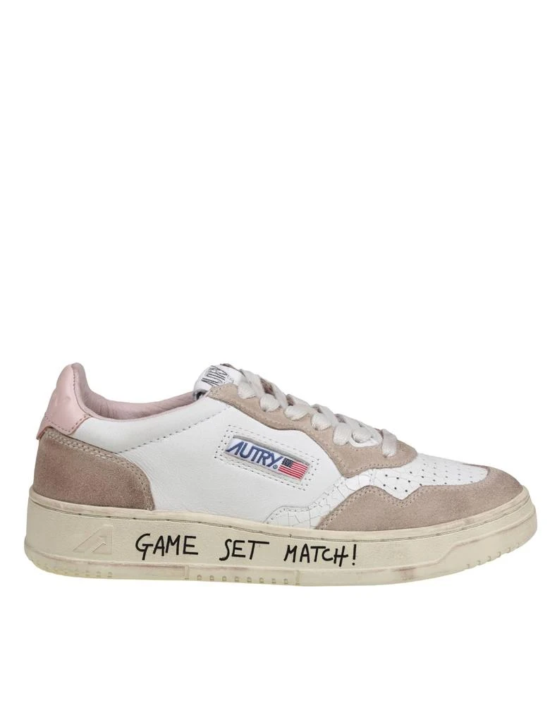 Autry Sneakers In White And Pink Leather 1