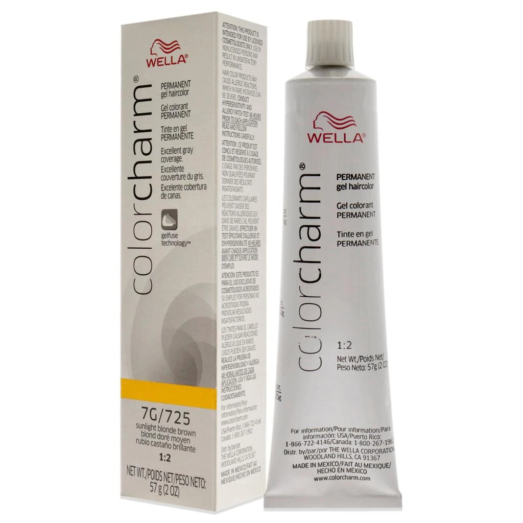 Wella Color Charm Permanent Hair Color Gel - 725 7G Sunlight Blonde Brown by  for Unisex - 2 oz Hair Color 4