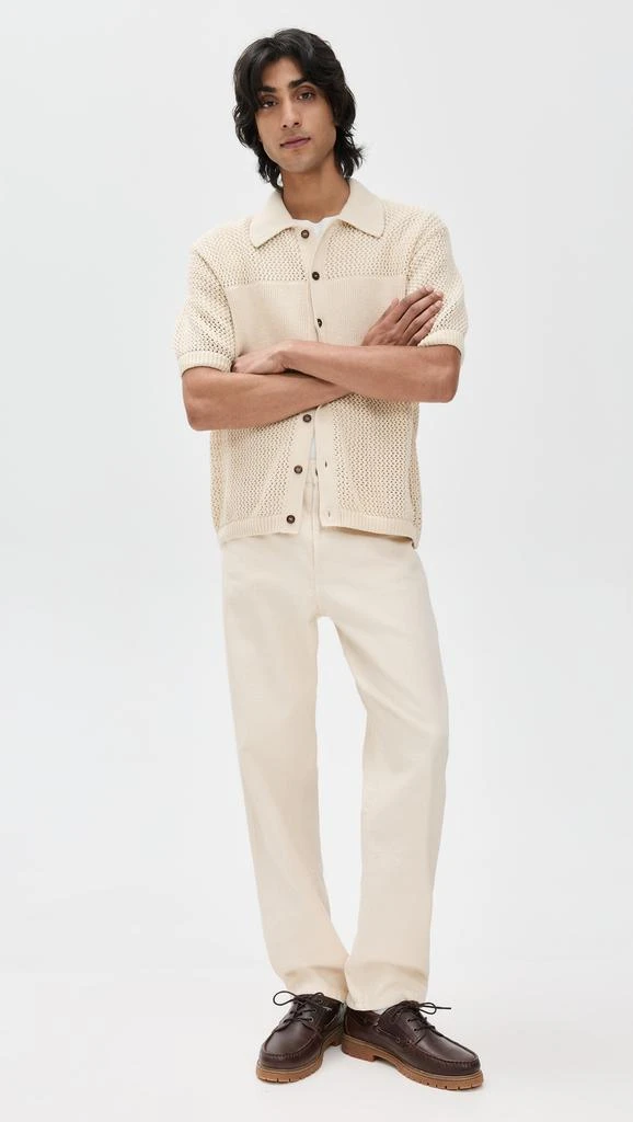 Universal Works Open Knit Polo Shirt 4