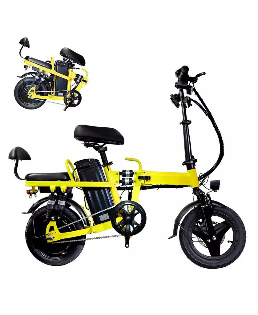 LTMATE Global Inc. Foldable 500W Electric Bike, LED Display, Shock Absorption, Anti-Theft Alarm 1