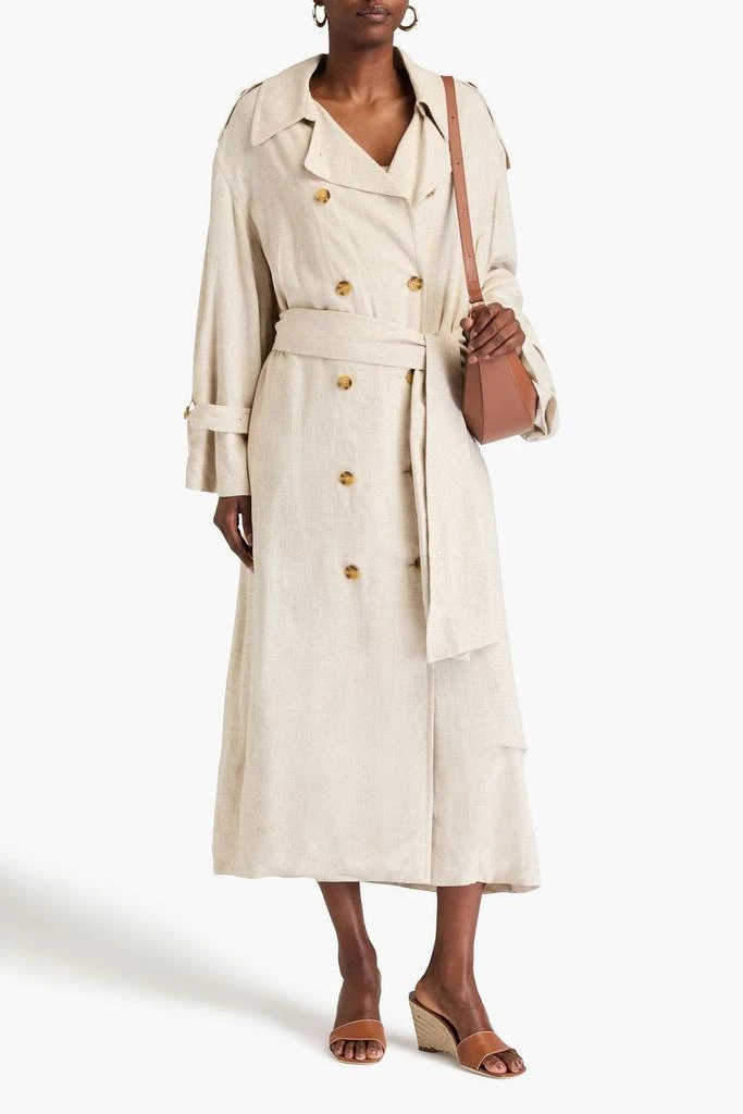 BY MALENE BIRGER Alanise slub woven trench coat 2