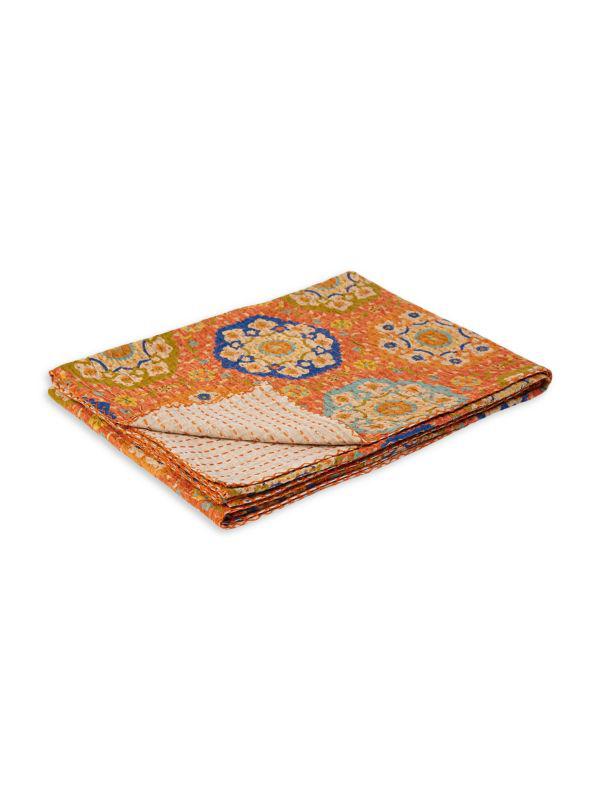 TAJ HOTEL Kantha Quilted Patchwork Throw
