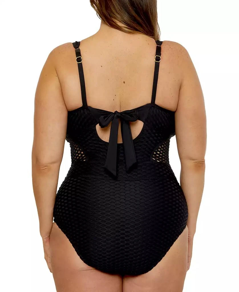 Becca Plus Size Castaway Textured One-Piece Swimsuit 2