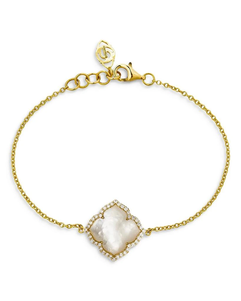 Piranesi 18K Yellow Gold Capri Fiore Bracelet with Mother of Pearl and Diamonds 1