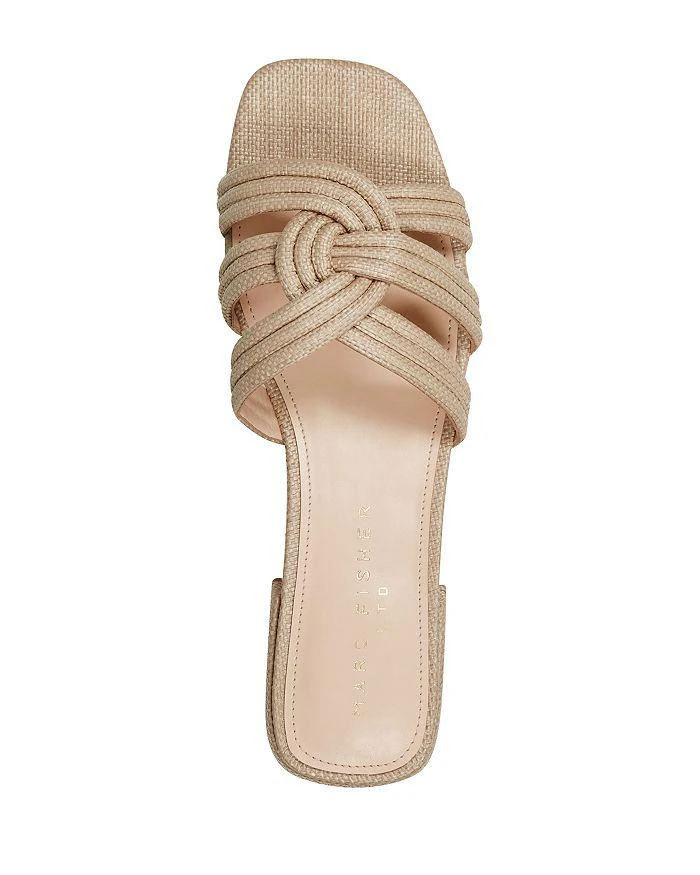Marc Fisher Women's Casara Square Toe Interlink Strap Slide Sandals  3