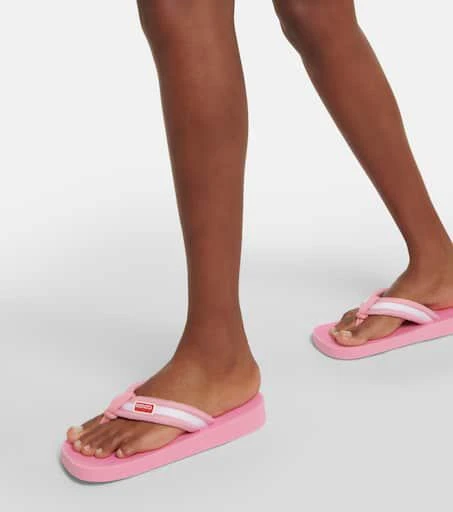 Kenzo Logo striped thong sandals 4