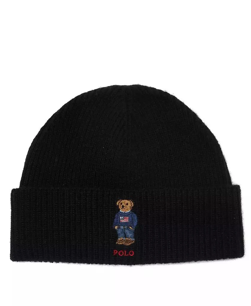 Ralph Lauren Men's Solid Flag Bear Beanie 1
