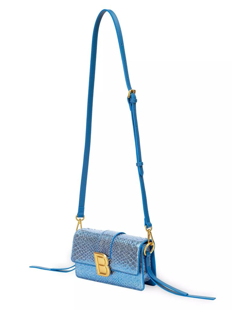 Brandon Blackwood Medium Nia Metallic Python Shoulder Bag 3