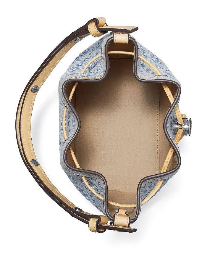 Tory Burch T Monogram Denim Small Bucket Bag 4