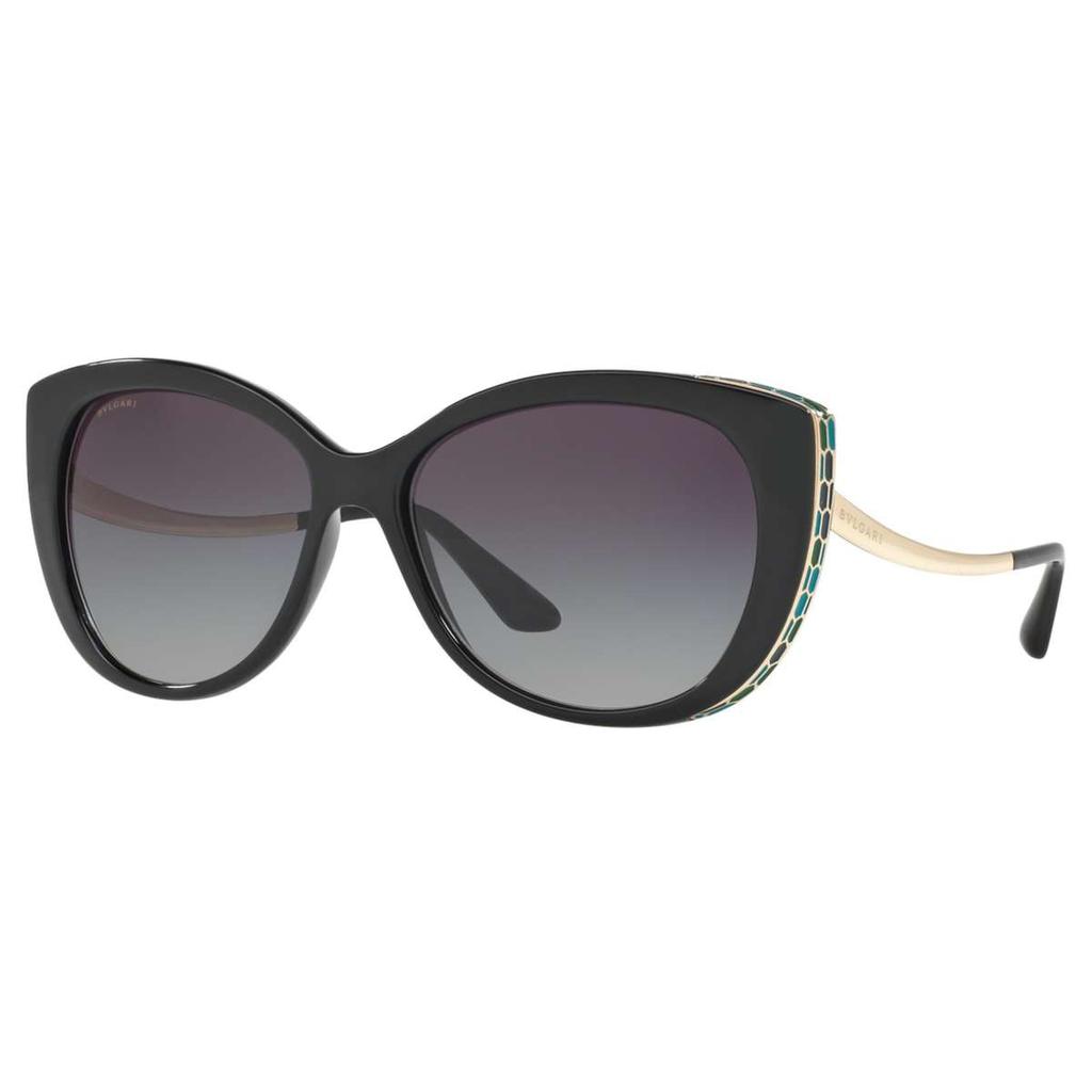 BVLGARI Bulgari Women's Black Cat-Eye Sunglasses