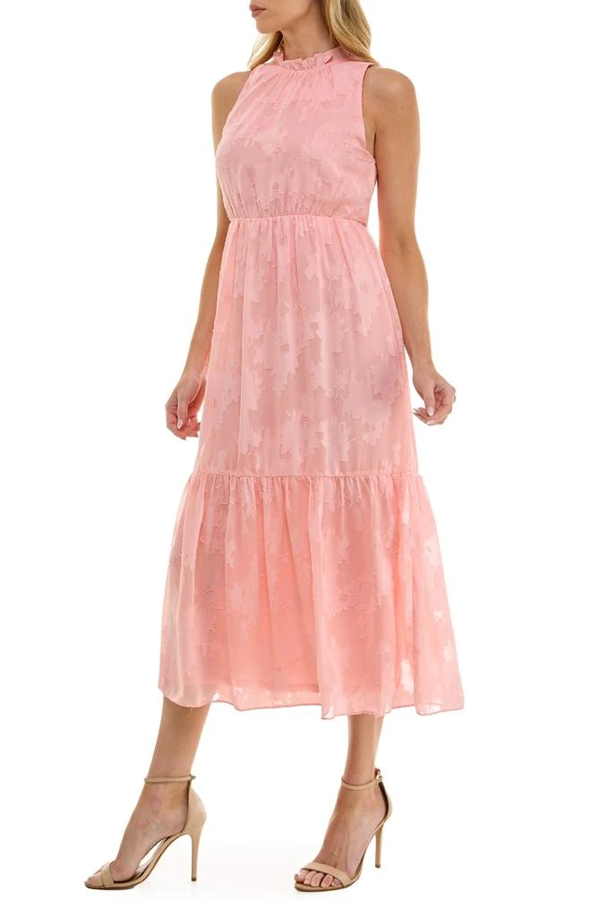 Socialite Sheer Texture Tiered Midi Dress 6