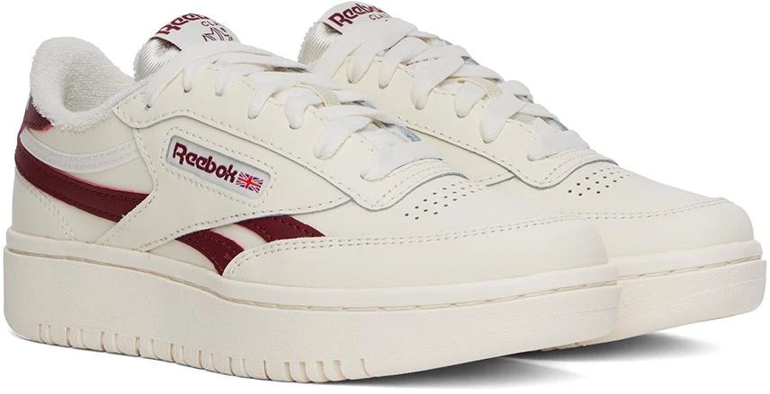 Reebok Off-White & Burgundy Club C Double Revenge Sneakers 4