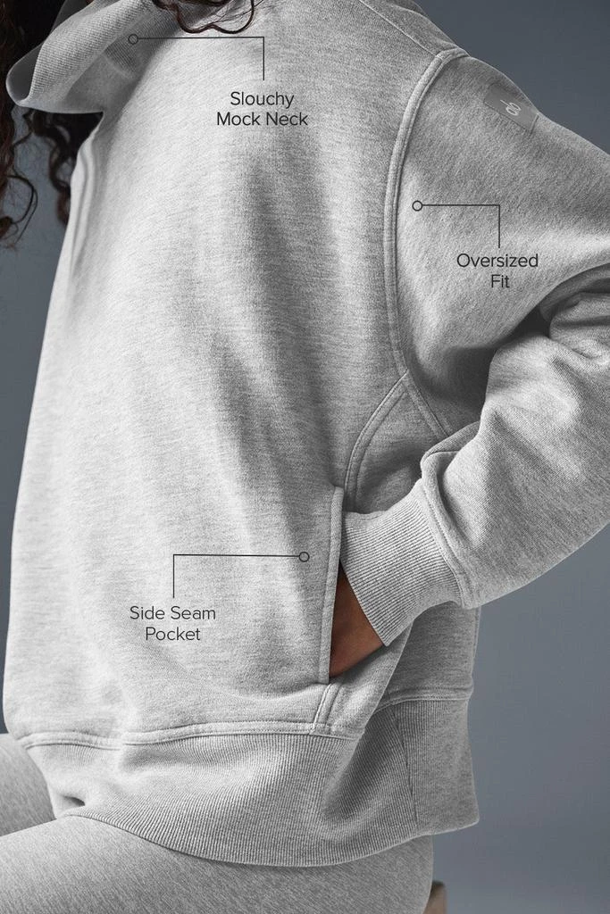 Alo Hazy Mock Neck Pullover - Athletic Heather Grey 2